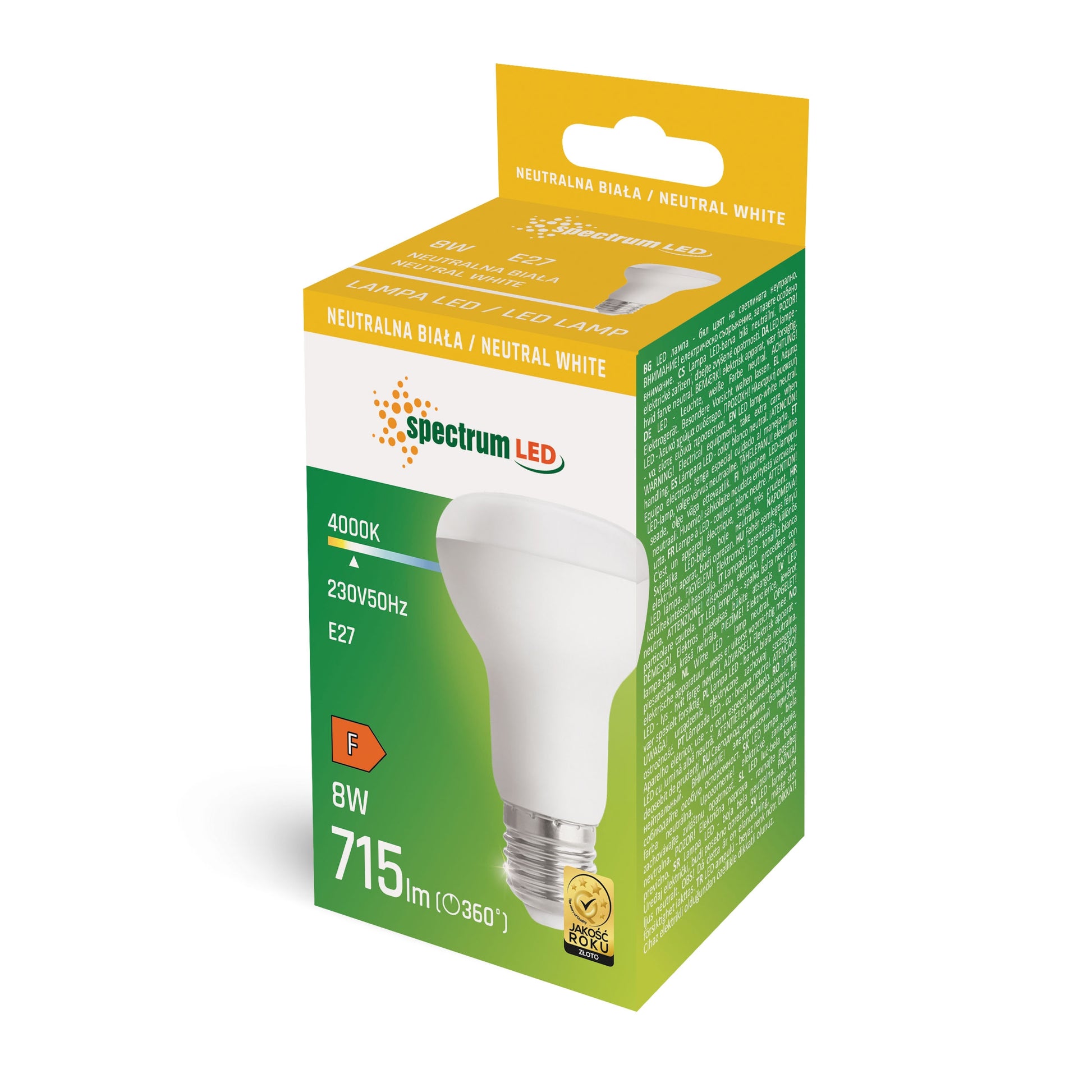 LED E27 R63 8W Pilzform 110° 640lm 230V Neutralweiss 4000K