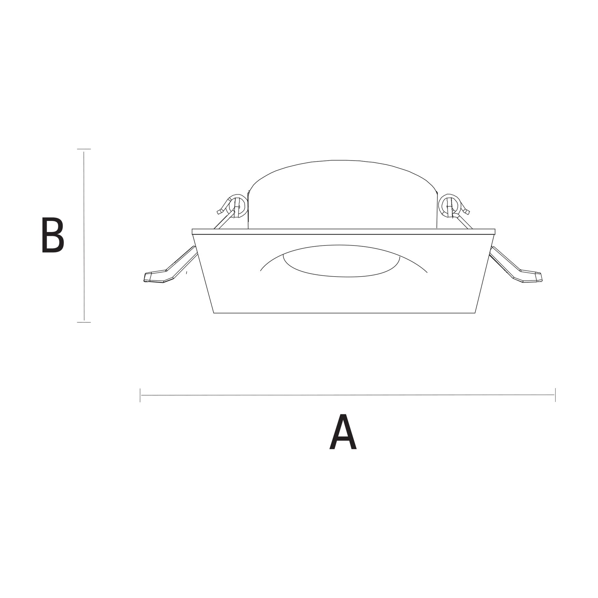 LED Einbaustrahler GU10 Spot Badezimmer Downlight IP65 max. 10W eckig silber