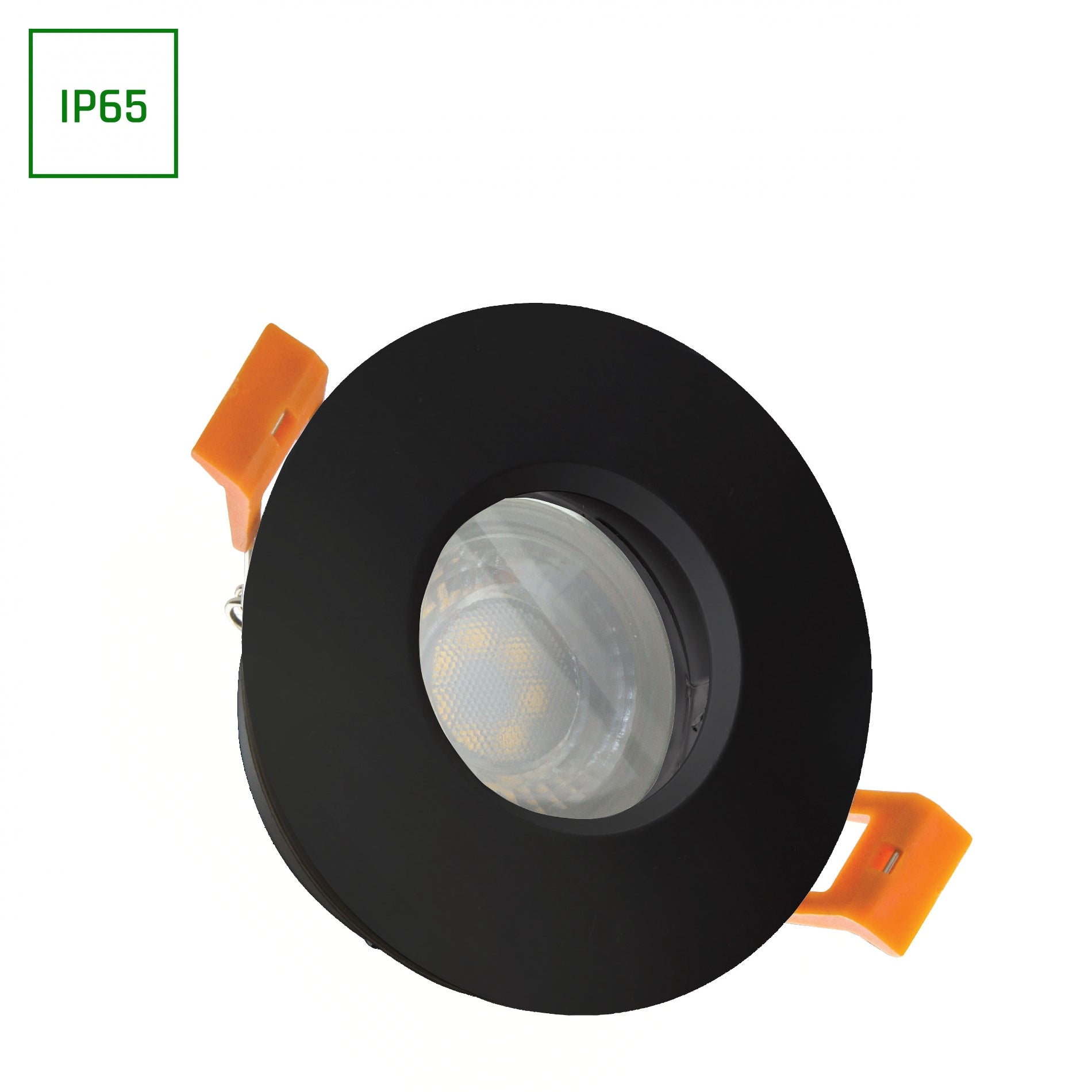 LED Einbaustrahler GU10 Spot Badezimmer Downlight IP65 max. 10W rund schwarz