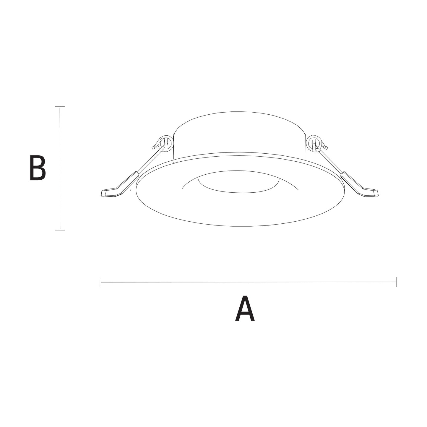 LED Einbaustrahler GU10 Spot Badezimmer Downlight IP65 max. 10W rund schwarz