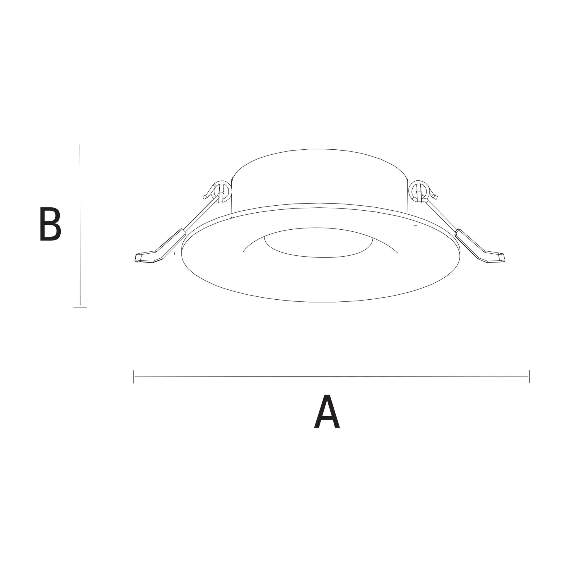 LED Einbaustrahler GU10 Spot Badezimmer Downlight IP65 max. 10W rund schwarz