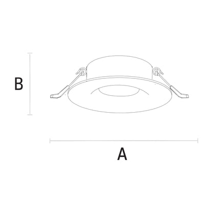 LED Einbaustrahler GU10 Spot Badezimmer Downlight IP65 max. 10W rund schwarz