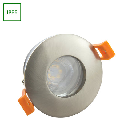 LED Einbaustrahler GU10 Spot Badezimmer Downlight IP65 max. 10W rund silber