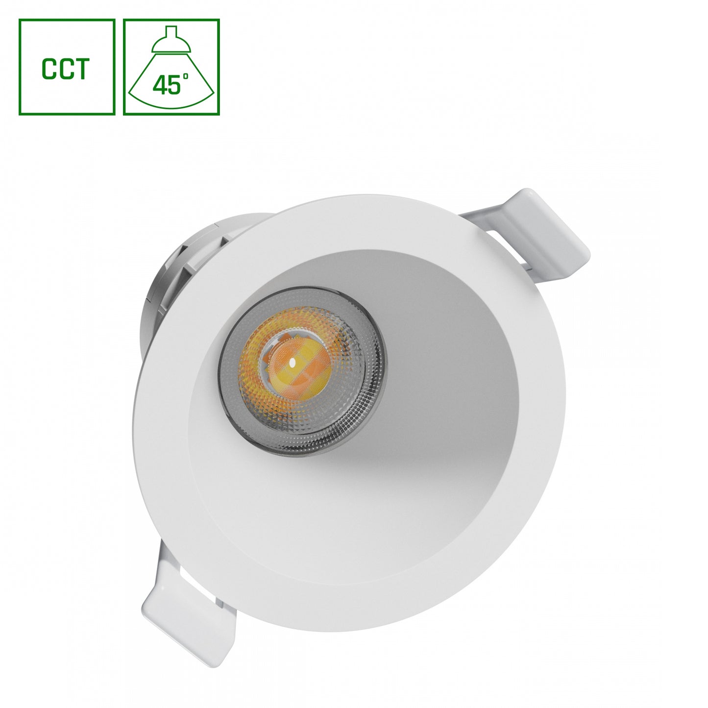 LED FIALE CORE Complete Einbaustrahler Downlight 7W Ø90mm rund weiß IP20 CCT 2700K-6000K