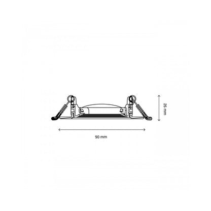 LED FIALE CORE FLAT Einbaustrahler max. 6W Spot Downlight schwenkbar IP20 rund schwarz
