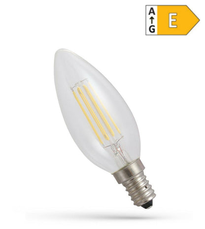 LED Filament E14 C35 Kerze Klar 4W = 39 Watt 460lm 300° Retro Neutralweiss 4000K