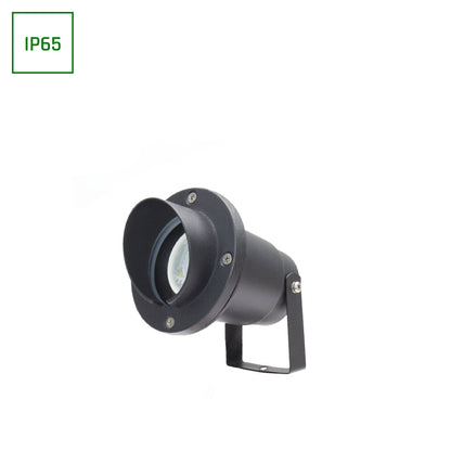 LED FLORI GU10 ALU ANGLE Gartenspot mit Erdspieß IP65 Bodenstrahler max. 6W schwarz