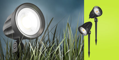 LED FLORI LIGERO Gartenspot mit Erdspiess IP65 Bodenstrahler 6W schwarz 600lm 40° Kaltweiss 6000K