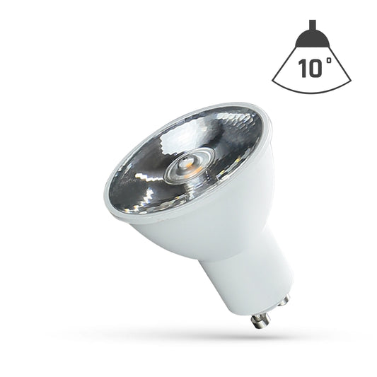 LED GU10 6W = 60W 10° Reflektor 350lm Abstrahlwinkel  230V Warmweiss 3000K