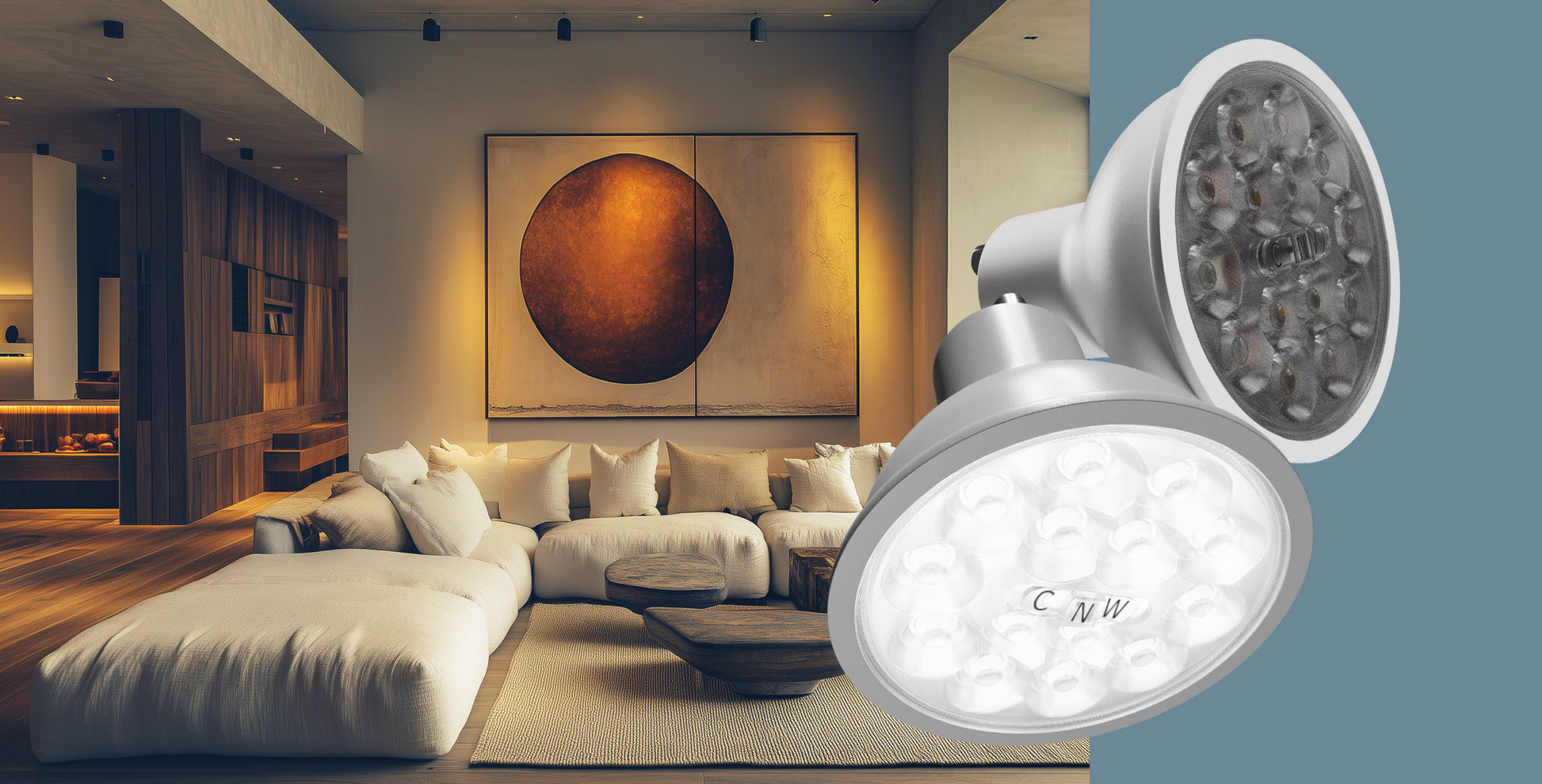 LED GU10 6W Reflektor 550lm 38° mit Linse weiss 230V CCT 3000-6000K