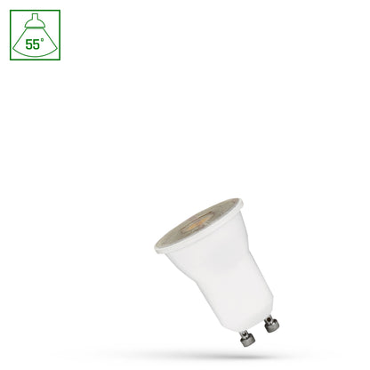 LED GU10 MR11 2W Reflektor 150lm 55° mit Linse weiss 230V Neutralweiss 4000K