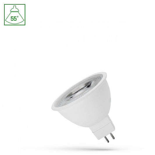 LED GU5,3 MR16 6W Reflektor 450lm 55° mit Linse weiss 12V Kaltweiss 6000K