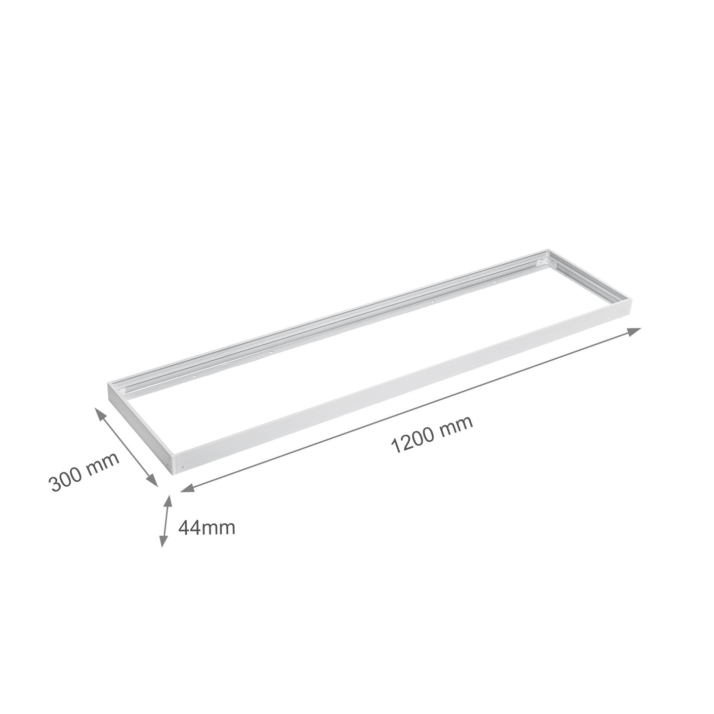 LED Halterung für Penel Aufbaurahmen 30x120cm weiss klappbar faltbar