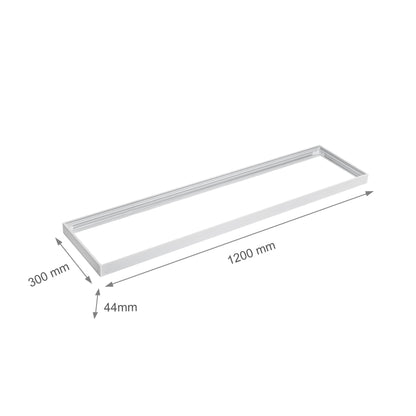 LED Halterung für Penel Aufbaurahmen 30x120cm weiss klappbar faltbar