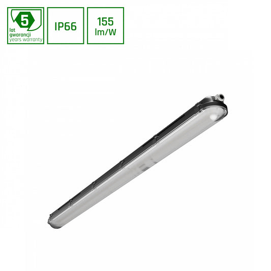 LED LIMEA GIGANT HERMETIC 20/26/33/40W 120cm Feuchtraumleuchte 6200lm Wannenleuchte IP66 schwarz Neutralweiss 4000K