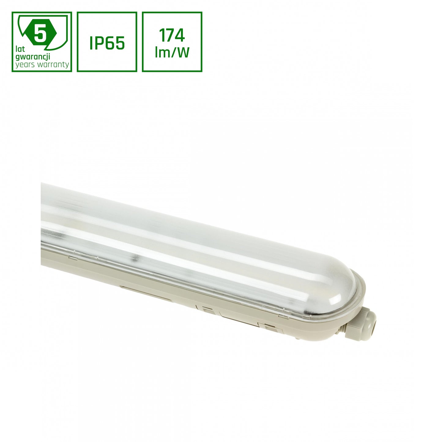 LED LIMEA GIGANT HERMETIC 38W 120cm Feuchtraumleuchte 6600lm Wannenleuchte IP65 grau Kaltweiss 6000K