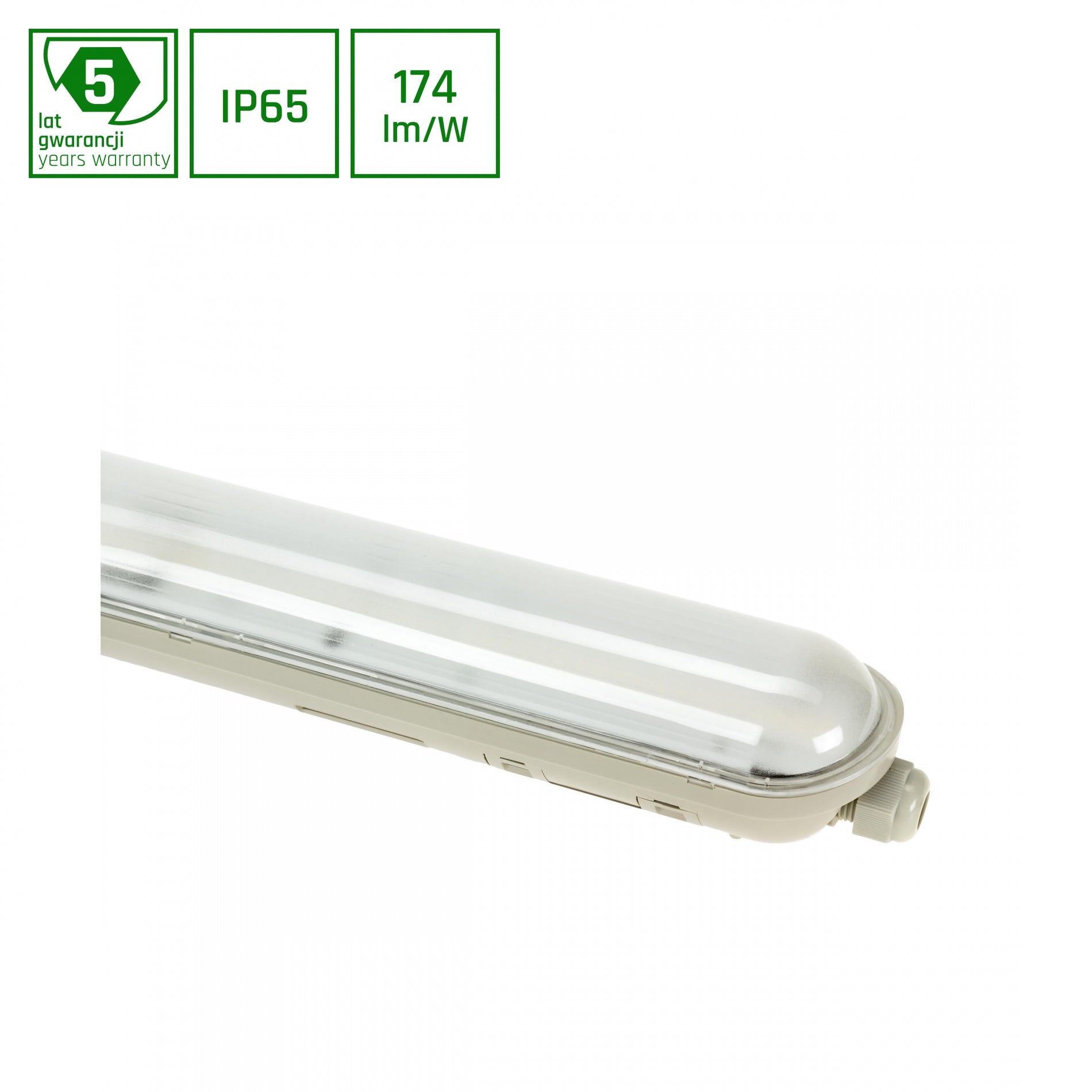 LED LIMEA GIGANT HERMETIC 38W 120cm Feuchtraumleuchte 6600lm Wannenleuchte IP65 grau Kaltweiss 6000K