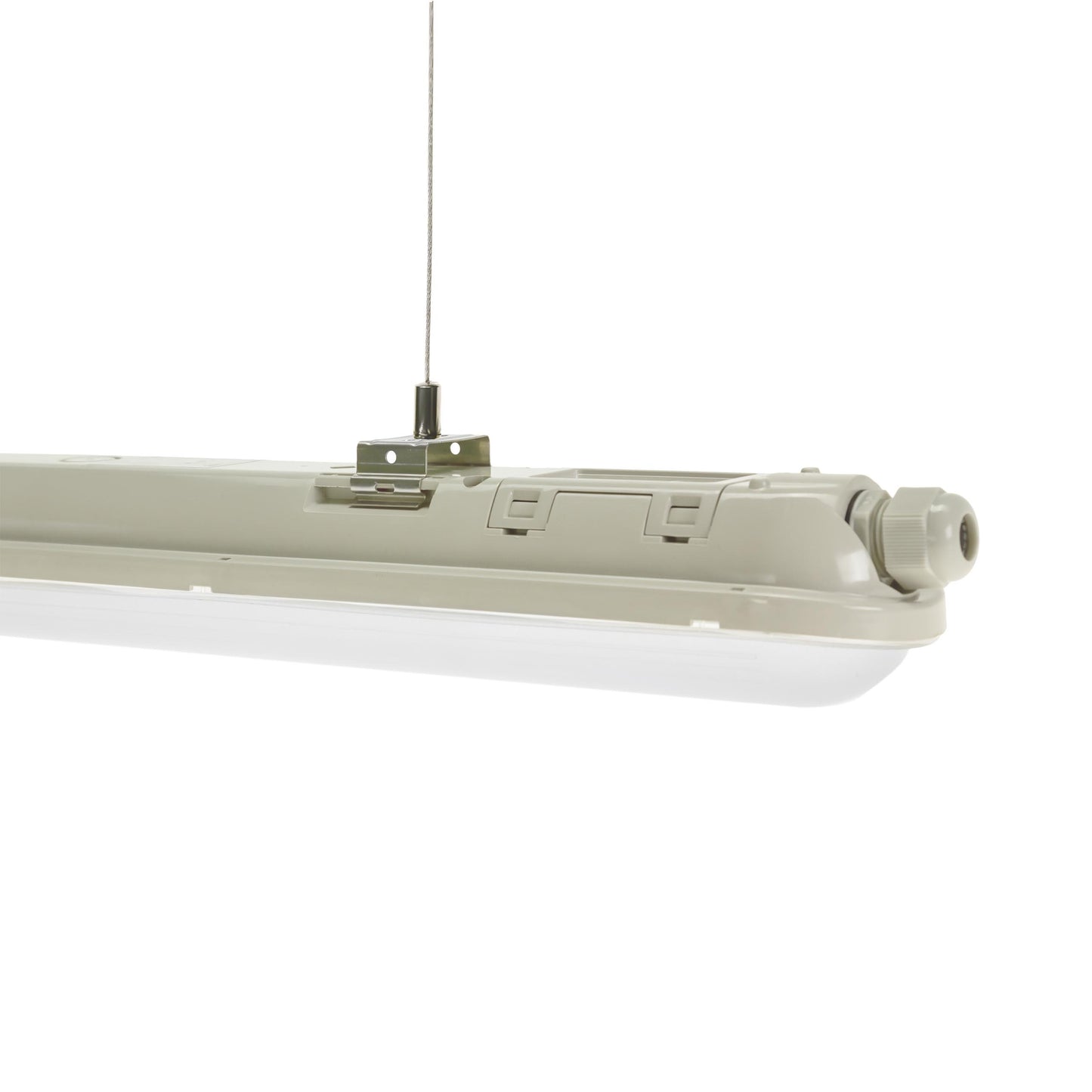 LED LIMEA GIGANT HERMETIC 60cm Feuchtraumleuchte 3000 lm Wannenleuchte IP65 grau IK10 Neutralweiss 4000K