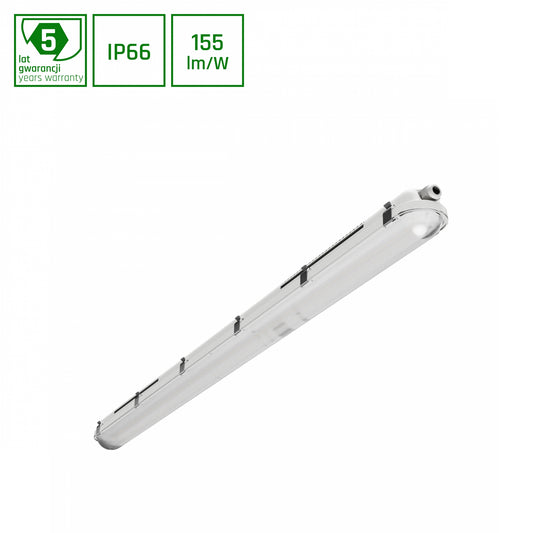 LED LIMEA GIGANT PRO 20-40W 120cm Feuchtraumleuchte 6200lm Wannenleuchte IP66 grau IK10 Kaltweiss 6000K