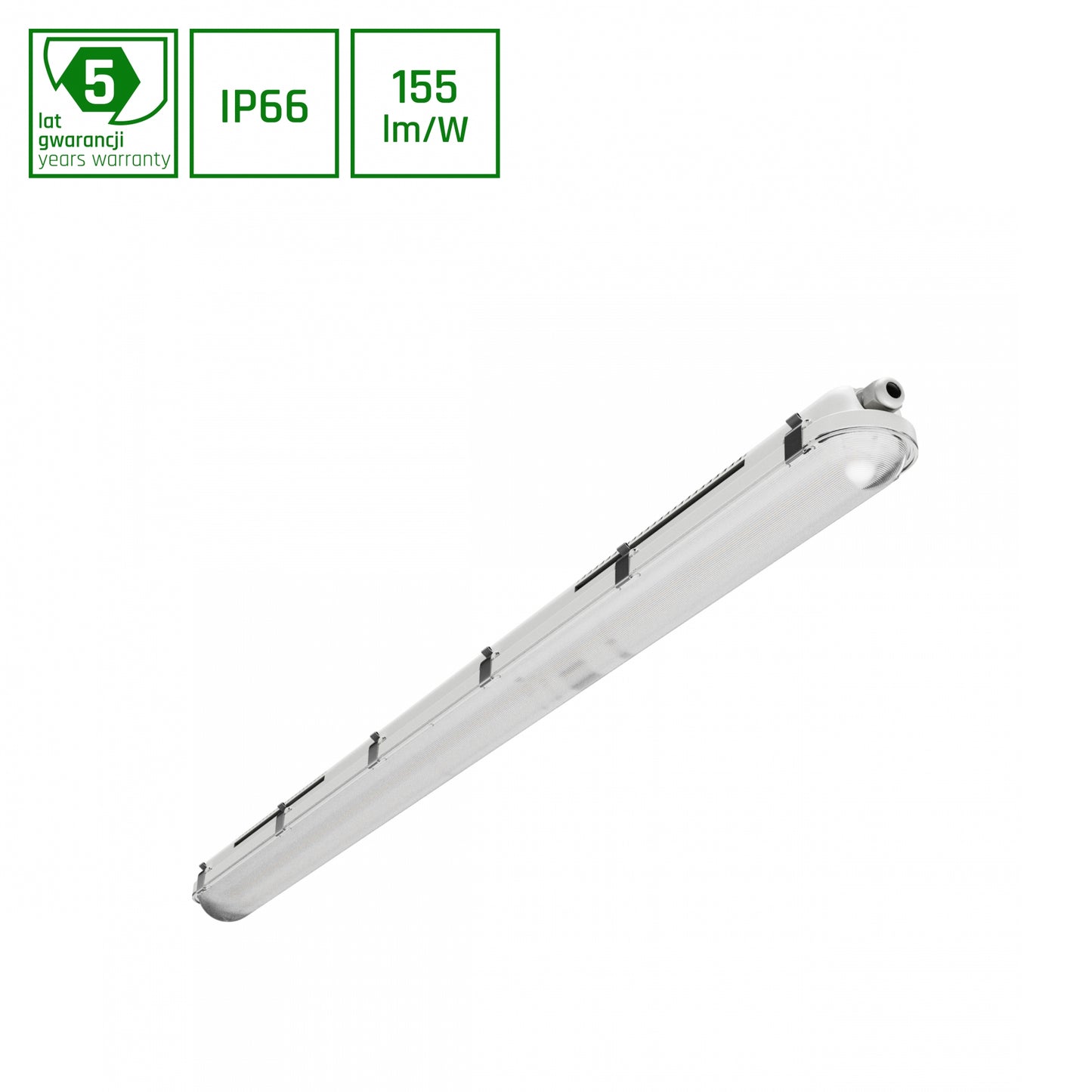 LED LIMEA GIGANT PRO 20/26/33/40W 120cm Feuchtraumleuchte 6200lm Wannenleuchte IP66 grau IK10 Neutralweiss 4000K