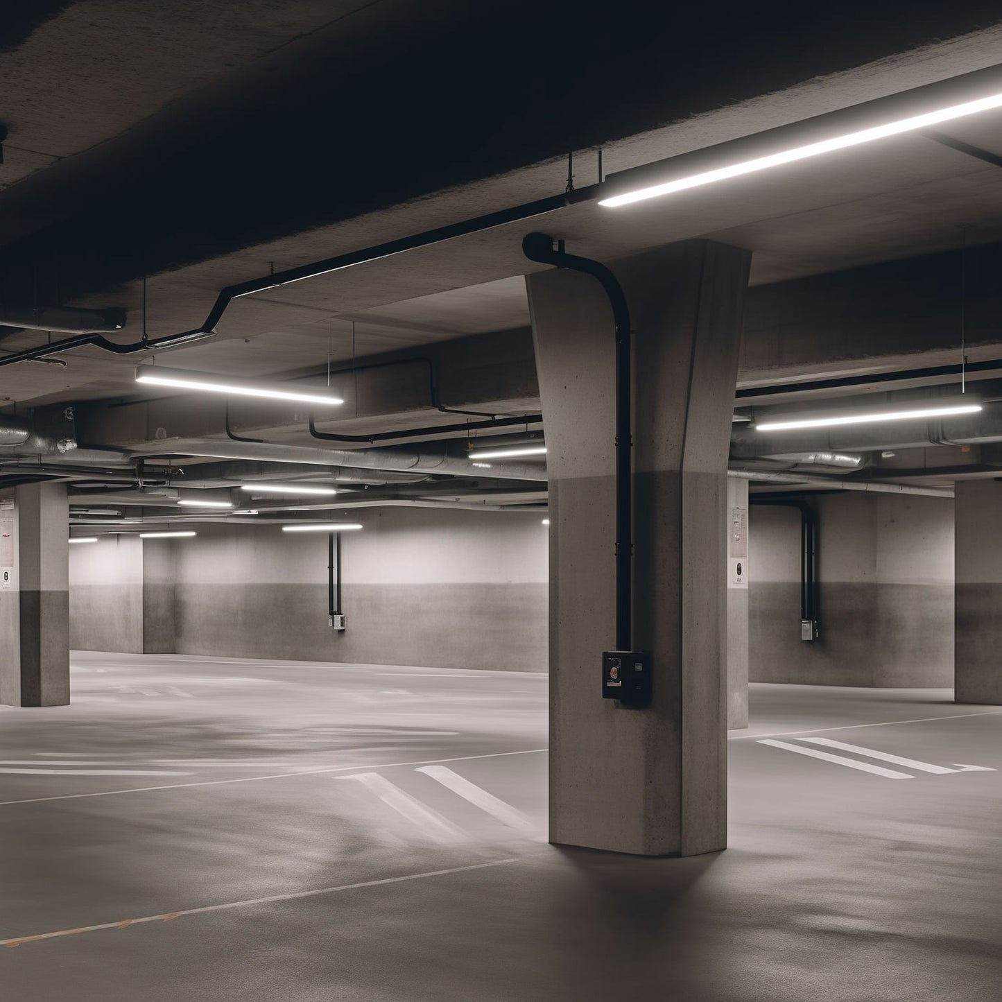 Spectrum LED LIMEA GIGANT PRO 40-85W 150cm Feuchtraumleuchte 13200lm Wannenleuchte IP66 grau IK10 Kaltweiß 6000K mit Notlichtfunktion - Sonderanfertigung