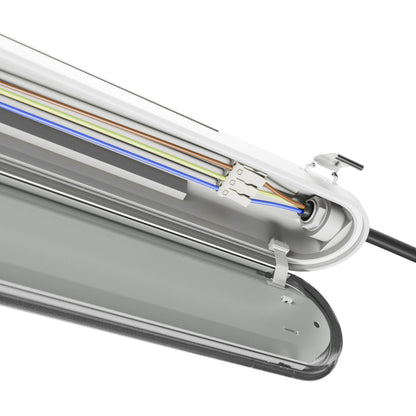 Spectrum LED LIMEA GIGANT PRO 40-85W 150cm damp-proof light 13200lm diffuser light IP66 grey IK10 cold white 6000K