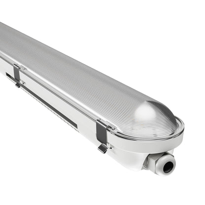 Spectrum LED LIMEA GIGANT PRO 40-85W 150cm damp-proof light 13200lm diffuser light IP66 grey IK10 neutral white 4000K
