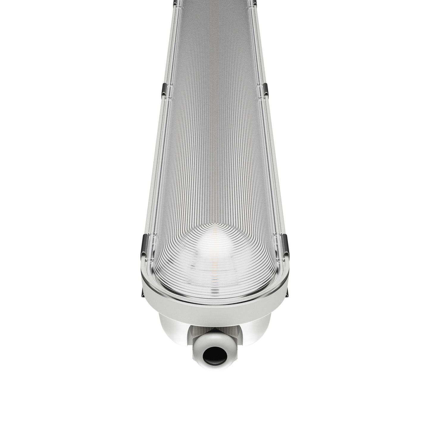 Spectrum LED LIMEA GIGANT PRO 40-85W 150cm damp-proof light 13200lm diffuser light IP66 grey IK10 neutral white 4000K