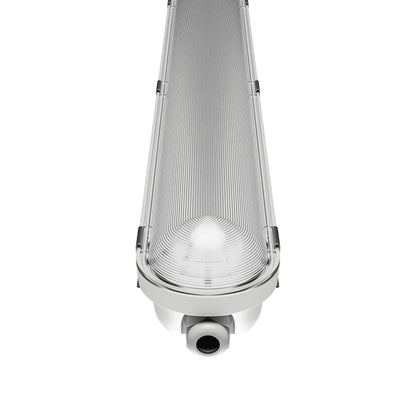 Spectrum LED LIMEA GIGANT PRO 40-85W 150cm damp-proof light 13200lm diffuser light IP66 grey IK10 neutral white 4000K