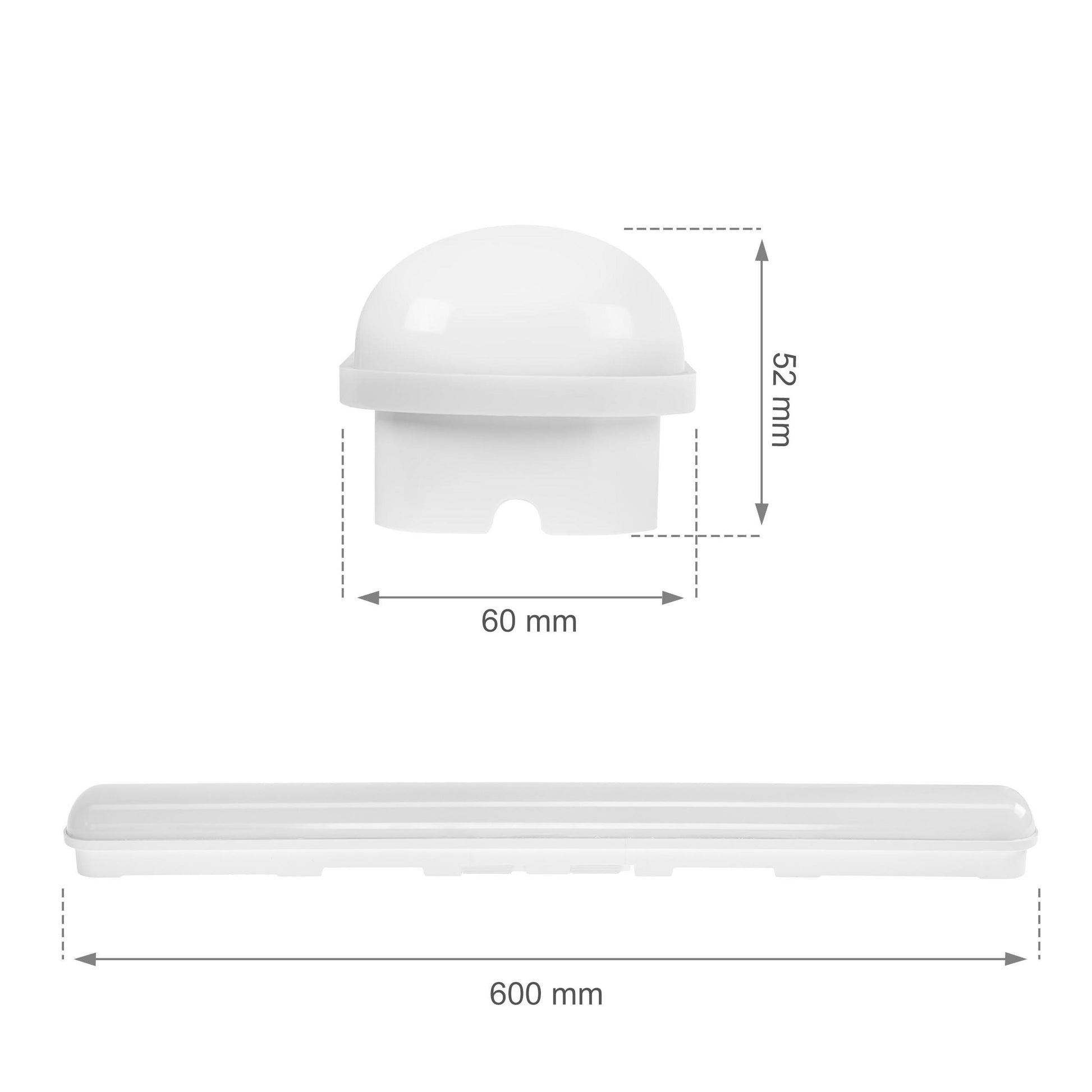 LED LIMEA GO HERMETIC 25W 60cm Feuchtraumleuchte 3250 lm Wannenleuchte IP65 weiss IK07 Kaltweiss 6000K