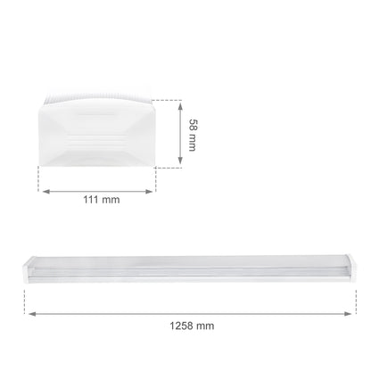 LED LIMEA PRISMATICA 120cm Deckenleuchte 40W 5100lm weiss 100° IK10 230V IP44 Neutralweiss 4000K