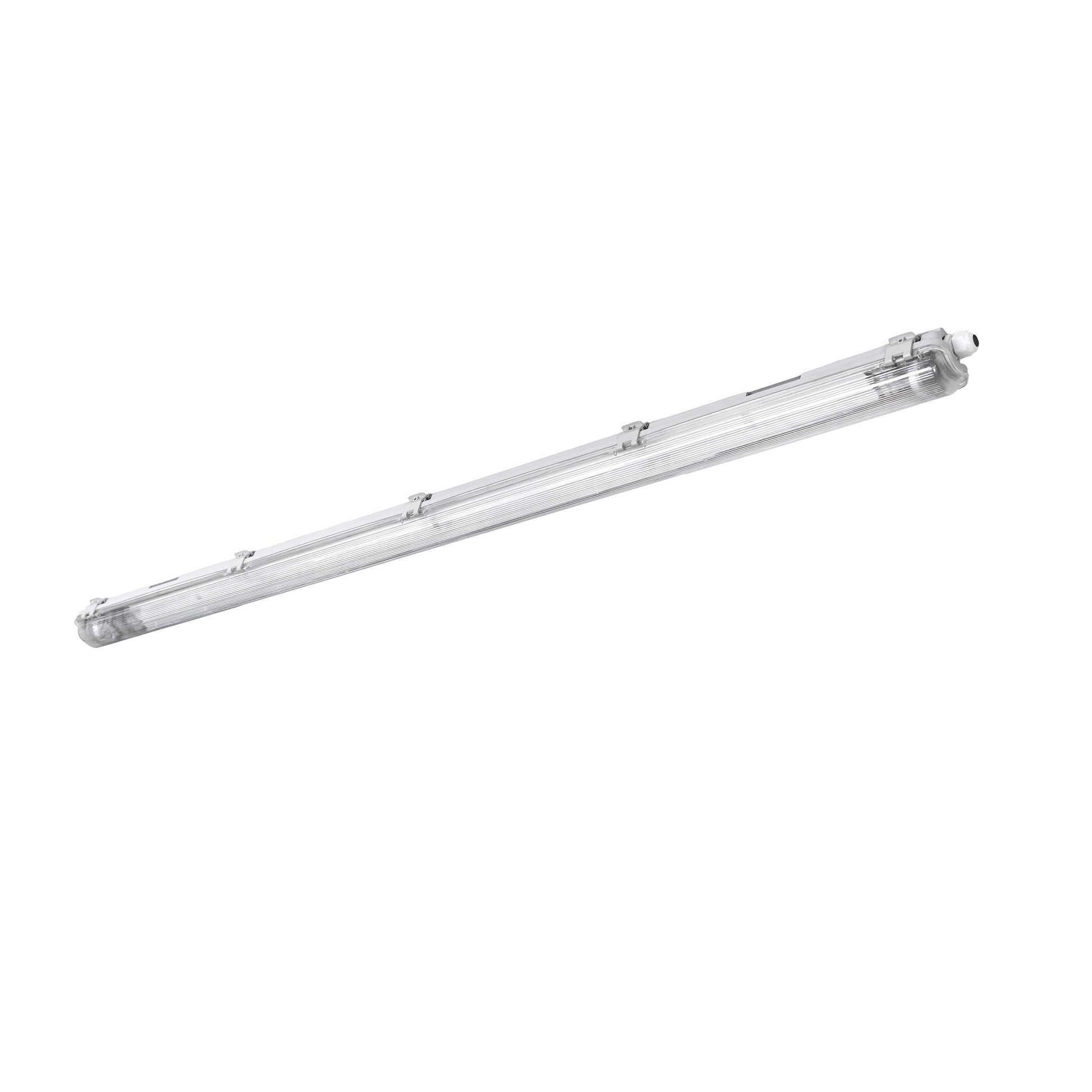 Feuchtraumleuchte Wannenleuchte 161cm IP65 grau fuer 1 x T8 LED Roehre G13 150cm