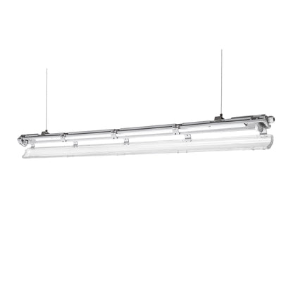 Feuchtraumleuchte Wannenleuchte 161cm IP65 grau fuer 1 x T8 LED Roehre G13 150cm
