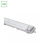 Feuchtraumleuchte Wannenleuchte 161cm IP65 grau fuer 2 x T8 LED Roehre G13 150cm