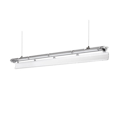 Feuchtraumleuchte Wannenleuchte 161cm IP65 grau fuer 2 x T8 LED Roehre G13 150cm