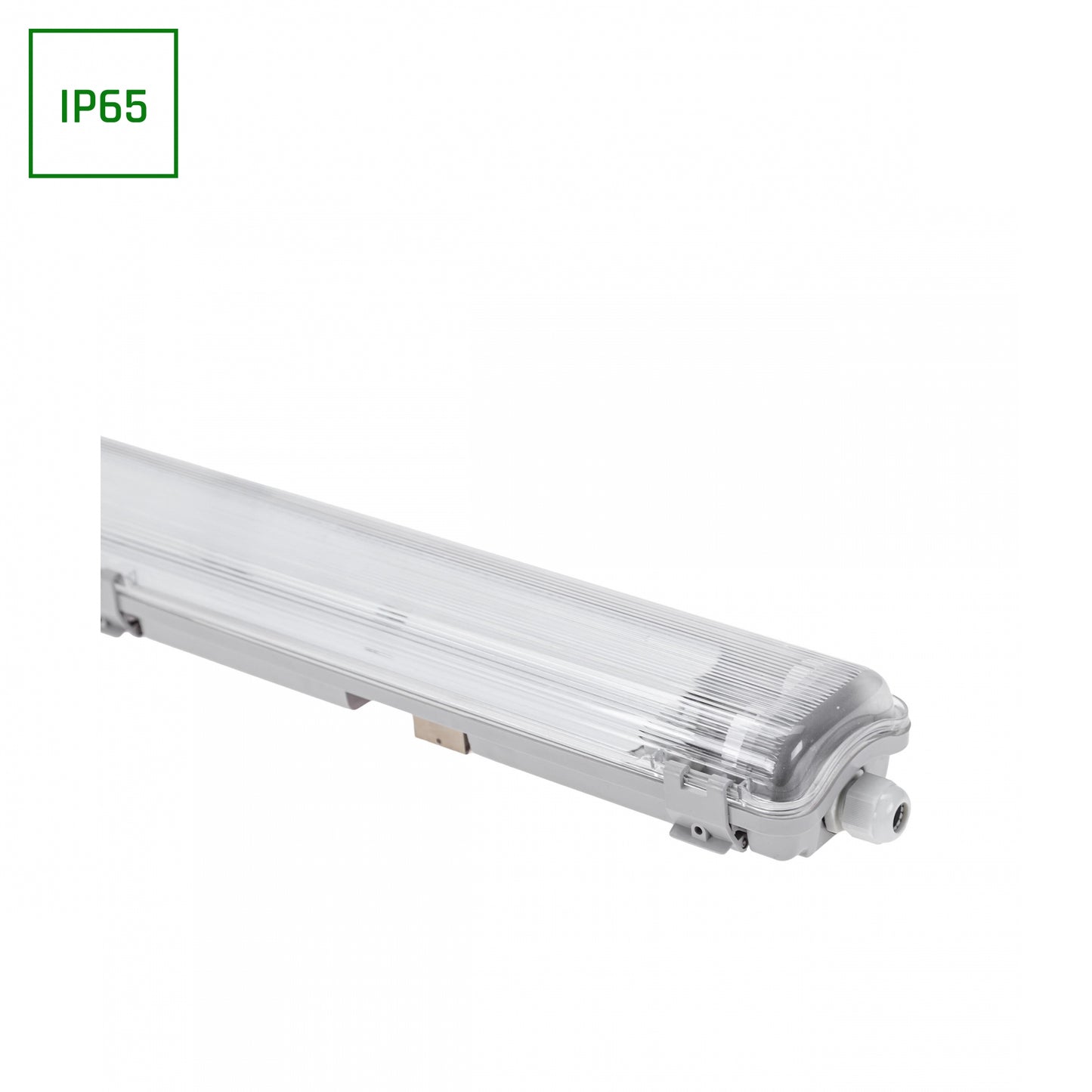 LED LIMEA TRI PROOF Feuchtraumleuchte Wannenleuchte 67cm IP65 grau fuer 2 x T8 LED Roehre G13 60cm