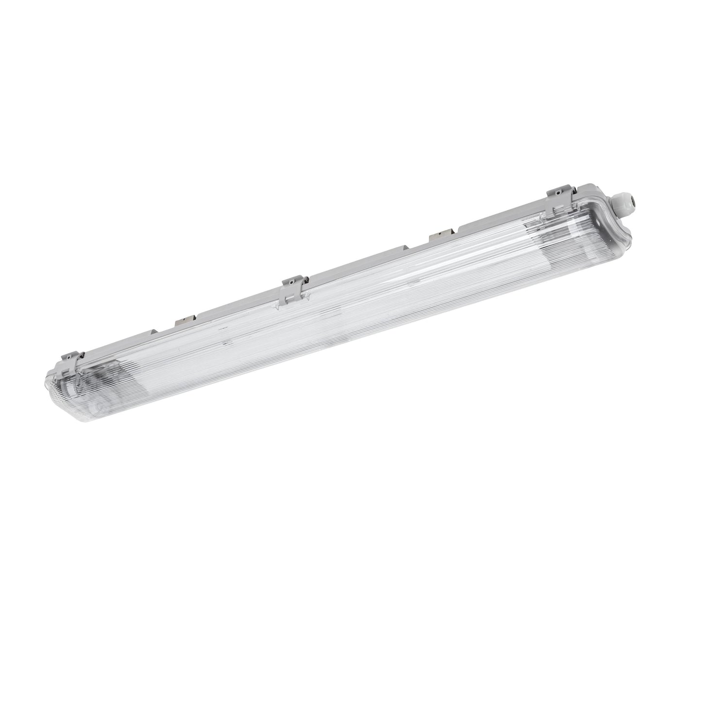 LED LIMEA TRI PROOF Feuchtraumleuchte Wannenleuchte 67cm IP65 grau fuer 2 x T8 LED Roehre G13 60cm