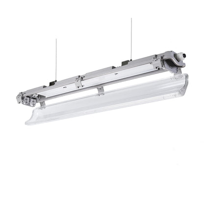 LED LIMEA TRI PROOF Feuchtraumleuchte Wannenleuchte 67cm IP65 grau fuer 2 x T8 LED Roehre G13 60cm