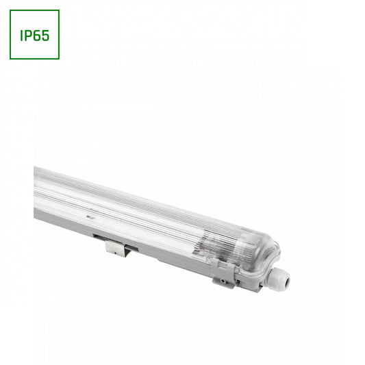Feuchtraumleuchte Wannenleuchte 71cm IP65 grau fuer 1 x T8 LED Roehre G13 60cm
