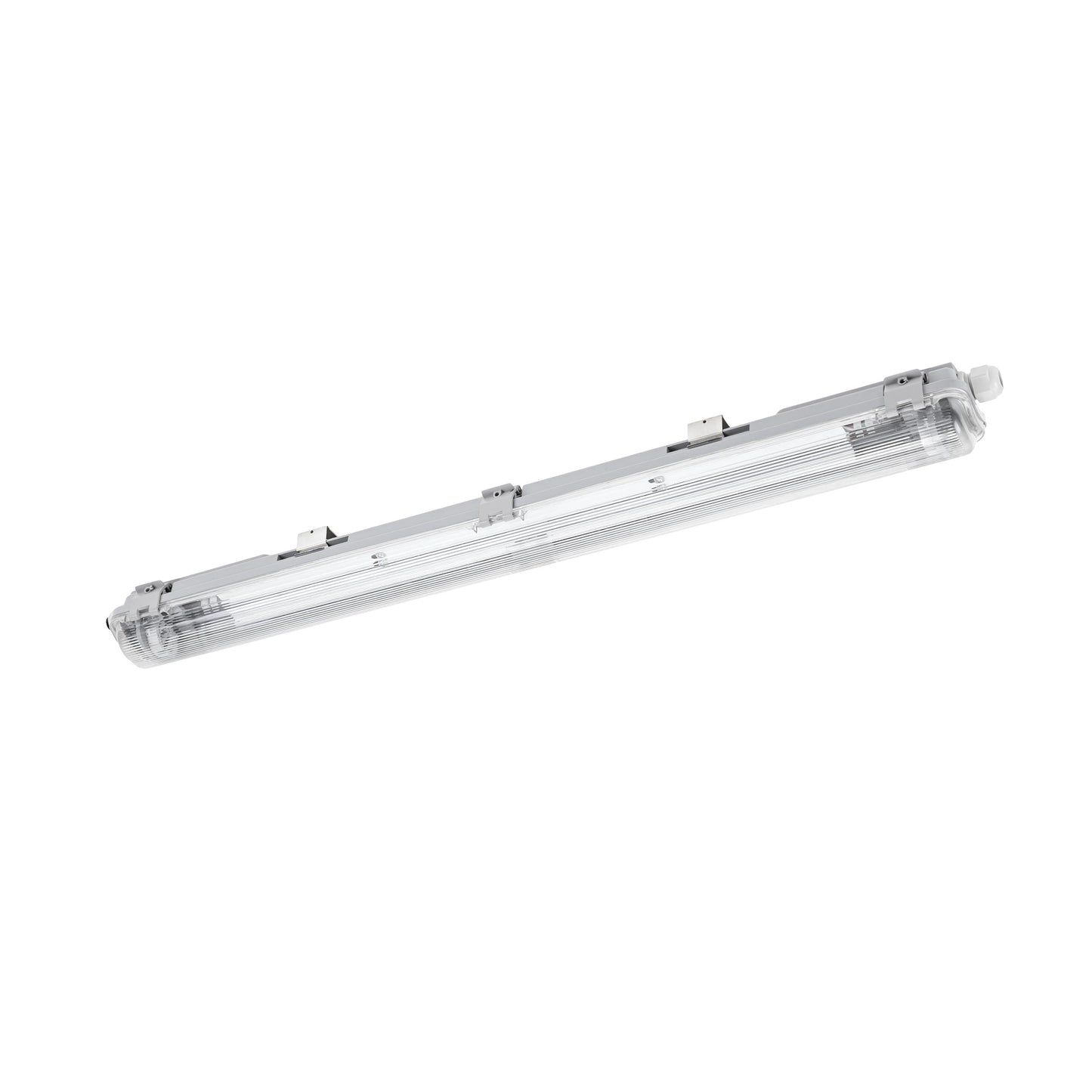 Feuchtraumleuchte Wannenleuchte 71cm IP65 grau fuer 1 x T8 LED Roehre G13 60cm
