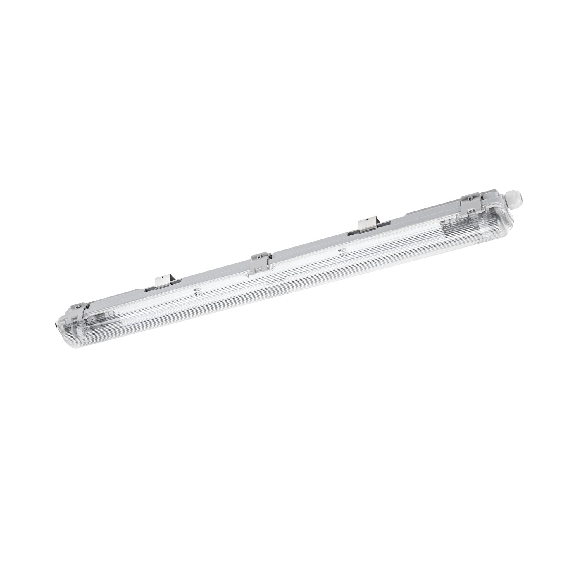 Feuchtraumleuchte Wannenleuchte 71cm IP65 grau fuer 1 x T8 LED Roehre G13 60cm