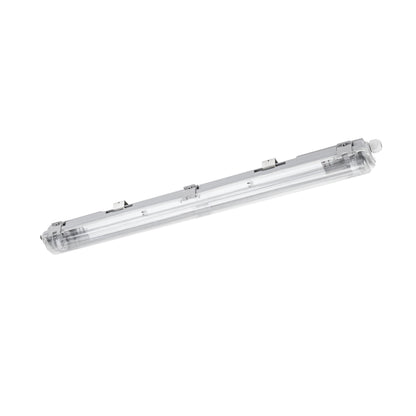Feuchtraumleuchte Wannenleuchte 71cm IP65 grau fuer 1 x T8 LED Roehre G13 60cm