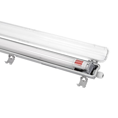 Feuchtraumleuchte Wannenleuchte 71cm IP65 grau fuer 1 x T8 LED Roehre G13 60cm