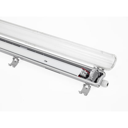 Feuchtraumleuchte Wannenleuchte 71cm IP65 grau fuer 1 x T8 LED Roehre G13 60cm
