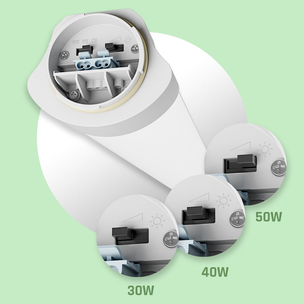 LED LIMEA VARIO HERMETIC 30/40/50W 150cm Feuchtraumleuchte 8750lm 120° IP65 grau IK08 3 CCT 3000-6000K