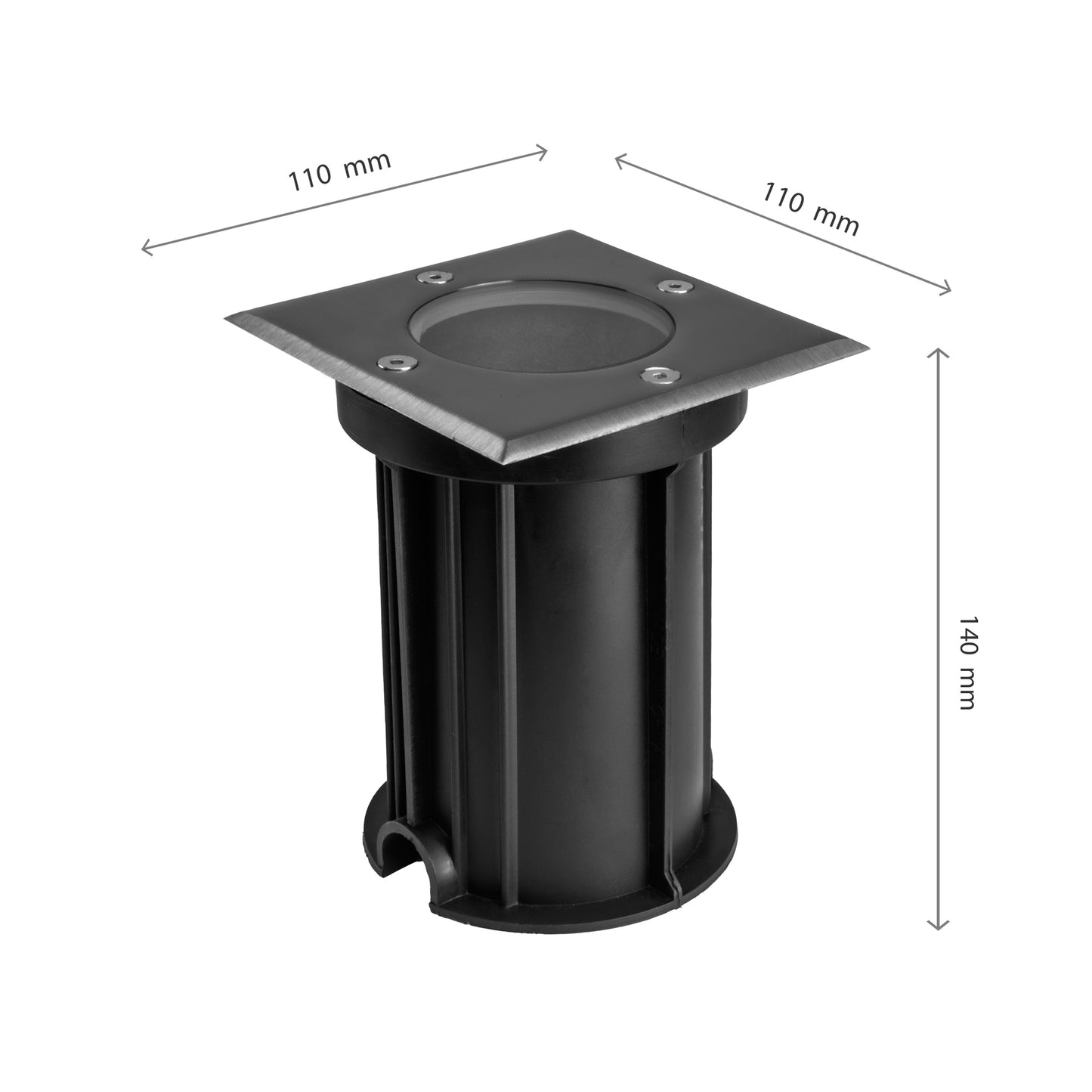 LED LUKKA CONNECT GU10 Bodenstrahler Gartenspot IP67 max. 4W grau eckig