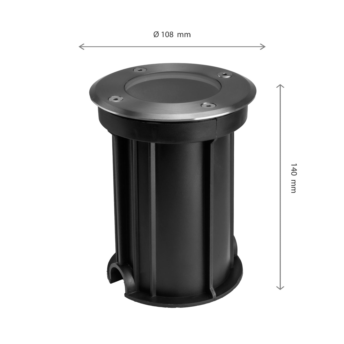 LED LUKKA CONNECT GU10 Bodenstrahler IP67 Gartenspot max. 4W grau rund