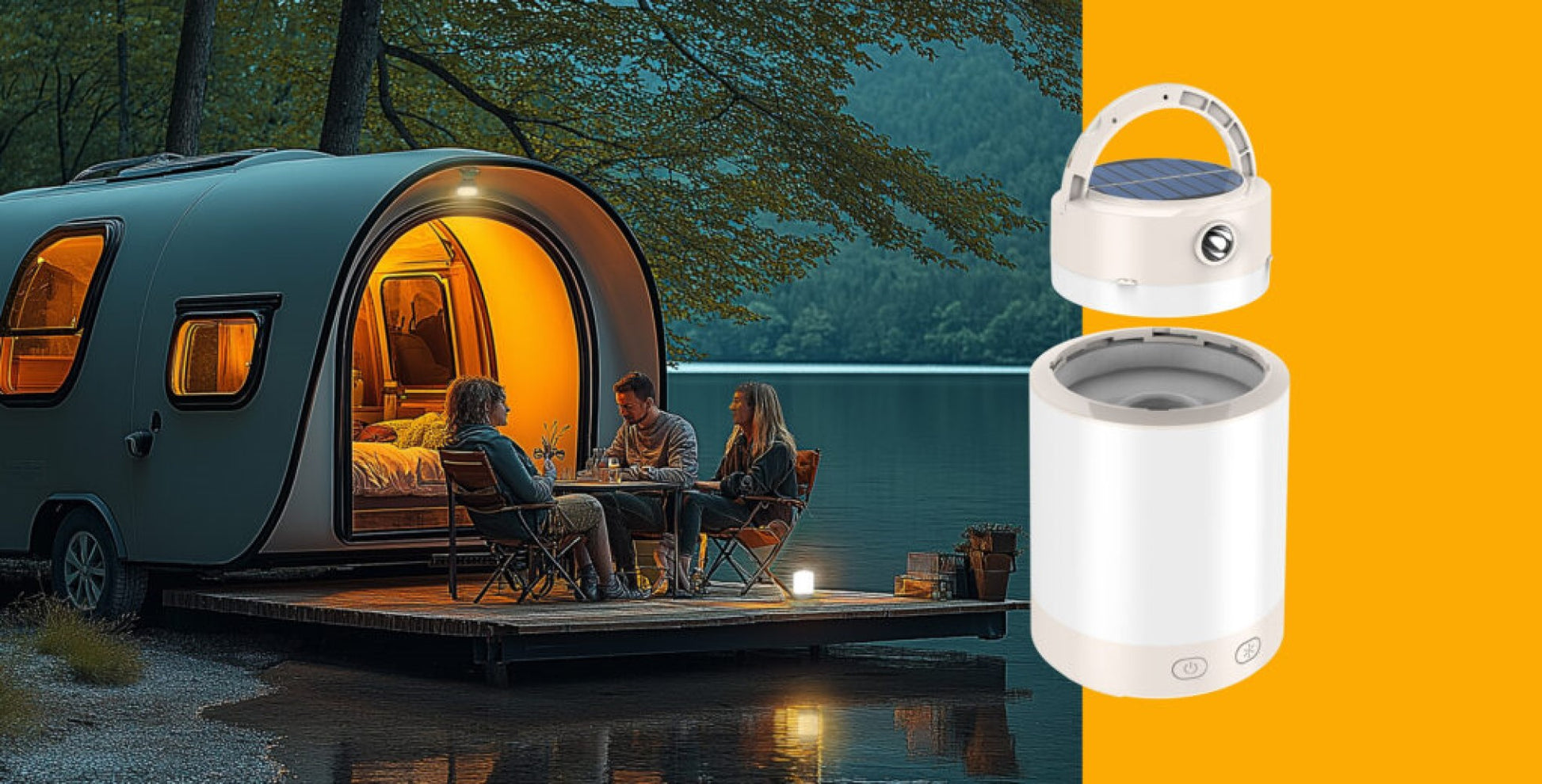 LED LUMINA CAMPO 2W Campingleuchte 400lm 3,7V Cremig IP20 Solar 3000-6500K CCT RGB