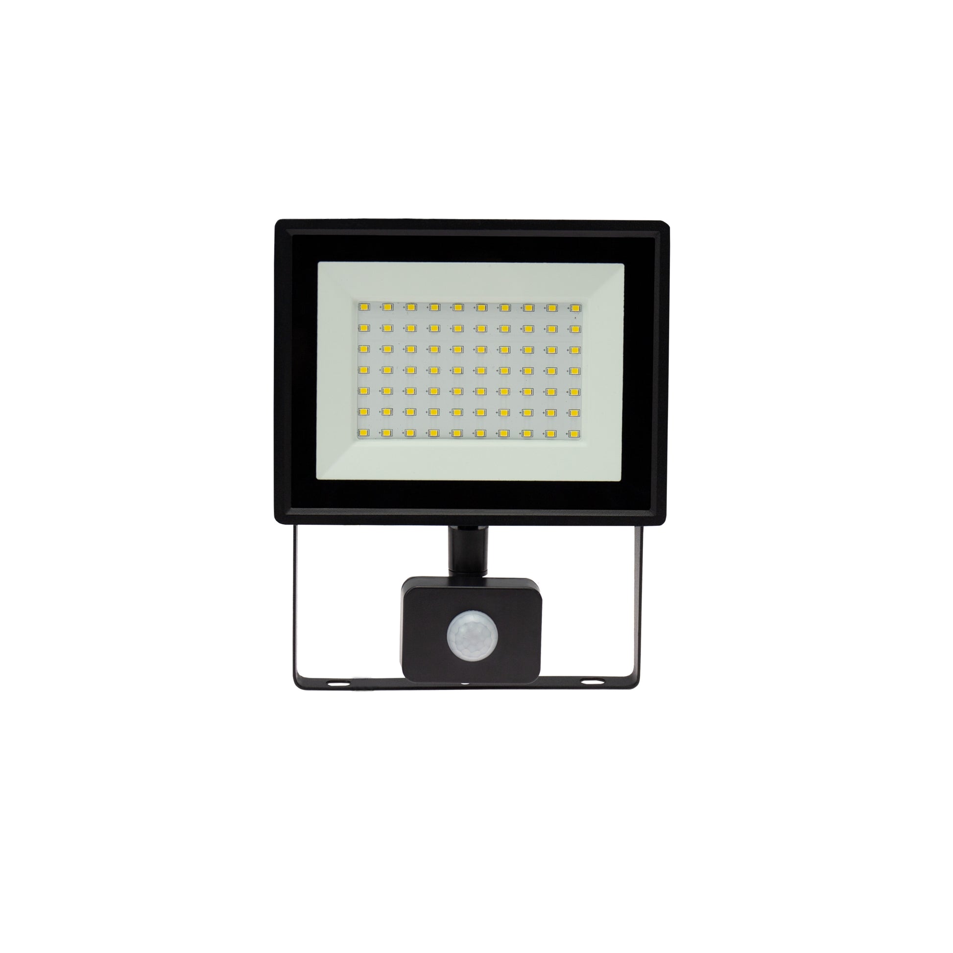 LED LUX 3 Fluter schwarz 50W Strahler 4700lm IP44 Kalt 6000K mit Bewegungsmelder