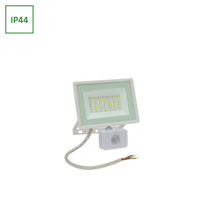 LED LUX 3 Fluter weiß 30W Strahler 2900lm IP44 Kaltweiß 6000K mit Bewegungsmelder